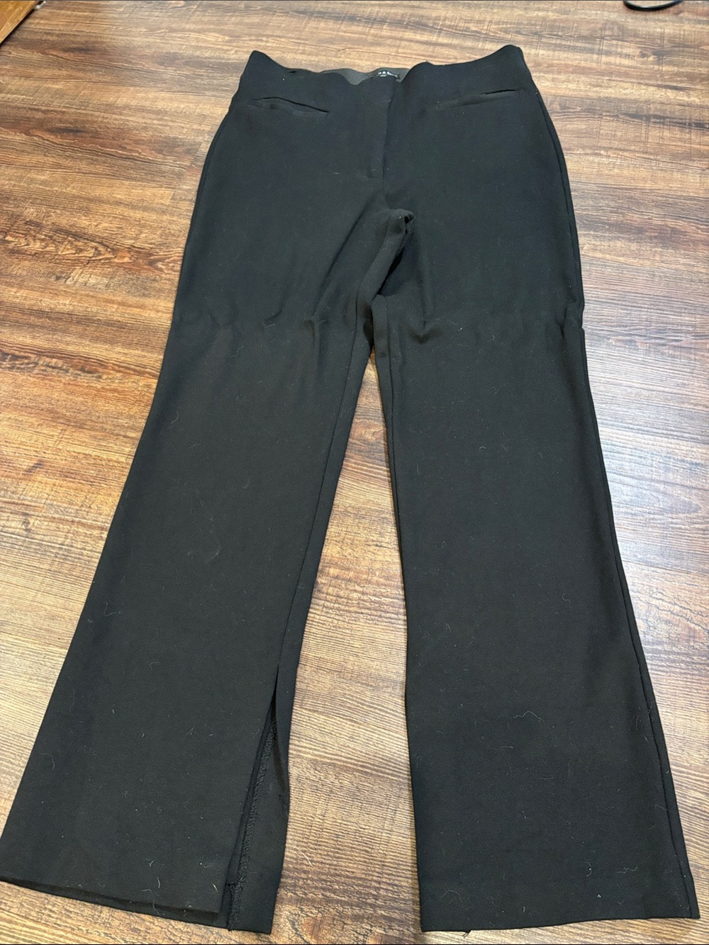 Women's Black Wide-Leg Ponte Pants